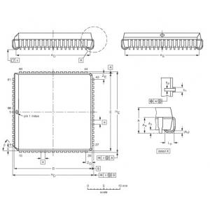 Single-chip 8-bit microcontroller  P80C552EFA/08  QFP Integrated Circuit Chip