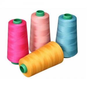 China Recycled Spun Dyed Polyester Yarn Good Elasticity Excellent Seam Strength supplier