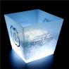 China 2017 New design  plastic  Led colour changing ice bucket square shap with large volume wholesale