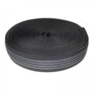 China Grey 20mm Anti Slip Webbing Tape Polyester Flat Elastic Band supplier