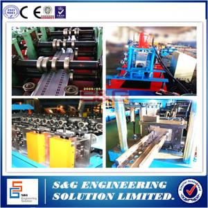 China Galvanized Steel S235JR Storage Rack Roll Forming Machine Chain Driven System supplier