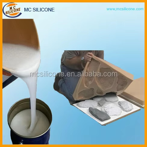 China Artificial Stone Mould Making Silicone Rubber Stone And Tile Concrete Molds on sale