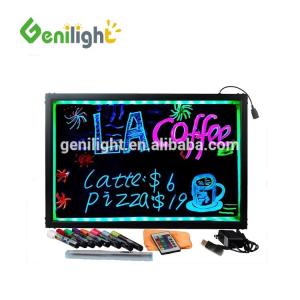 China Customizable LED Message Writing Board Illuminated Erasable Neon Sign DIY Chalkboard wholesale