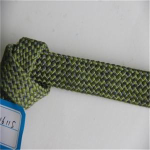China Green Polyester Outdoor Furniture Rope , Braided Twisted Webbing With Core Inside wholesale