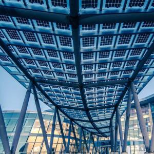 China 100W 200W Clear BIPV Bifacial Double Glass Half Cell Solar Panel For Rooftop And Facade wholesale