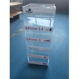 China acrylic counter display for charger/ mobile phone charger display stand supplier
