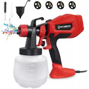 2.54 Pounds Pneumatic Air Tools Red Handle Spray Gun Set For Pressure / Gravity Painting