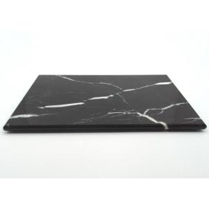 China Black Small Marble Chopping Board Durable Rectangle Round Edge Backside supplier