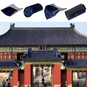 Chinese Style Roof Tiles Decoration Cobalt Blue Ceramic Roofing Tiles