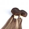 China Pre-Colored Brazilian Remy Human Hair Weave Straight Color #P4/27 Piano Color Chocolate Brown wholesale