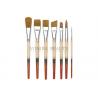 7Pcs Golden Taklon Art Body Paint Brushes Watercolor Acrylic Oil Paint Brushes