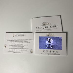 LCD wedding card 7inch screen video invitation card paper card for Luxury wedding planning&event design experience