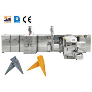 7kg / Hour Ice Cream Cone Production Line Biscuit Making Machine 47 Cast Iron Baking Templates