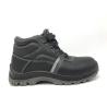 Easy Cleaning Black Work Shoes Precaution Reflective Tape For Night Work