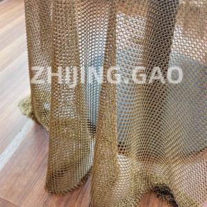 Titanium Plating Silver Chain Mail Ring Mesh Closure Curtain