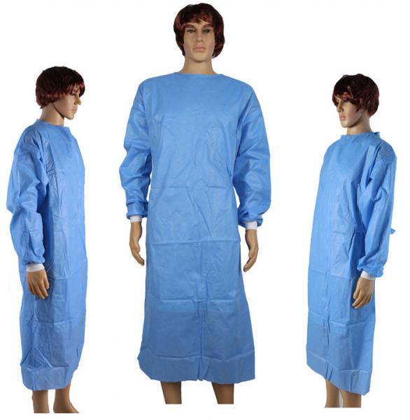 Dressing Disposable Surgical Gown Waterproof For Medical / Industrial Safety