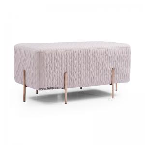 Simple modern design living room furniture ottoman seating stool elephant pouf with metal.