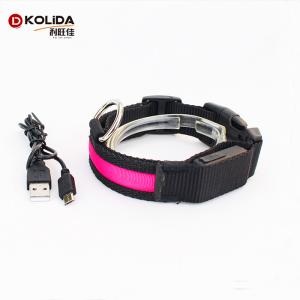 China Eco - nylon instantâneo do modo da coleira de cão do diodo emissor de luz três recarregáveis amigáveis supplier