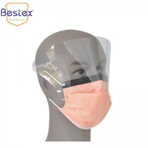 China Foggless Nonwoven Disposable Face Mask With Eye Shield supplier