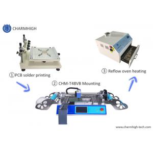 Small Surface Mount Solder Paste Silk Print , CHMT48VB Chip Mounter , PCB Heating SMT Production Line