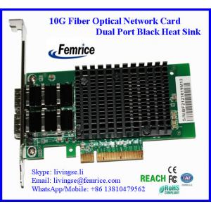 Femrice 10G Dual Port SFP+ Slot PCI Express x8 Server Network Adapter, Intel 82599 Chipset