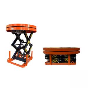 1000kg Custom Lift Tables Hydraulic Scissors Lift Tables With Rotating Tops 1200mm