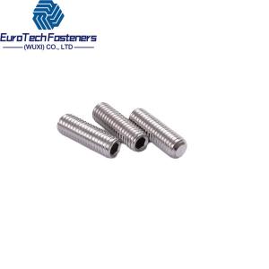 China 4.8/8.8/10.9/12.9 Hexagon Socket Set Screw Din 913 Grub Screw With Flat Point Stainless Steel A2 M4X6 supplier
