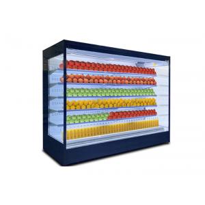 China Fruit Display Rack Wall Mounted Refrigerator With Night Curtain supplier