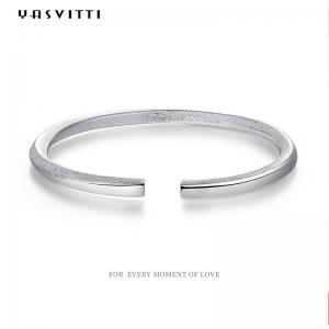 China 0.06m 4.5g Couple Cuff Bracelet Sterling Silver Bangle Bracelets ODM supplier
