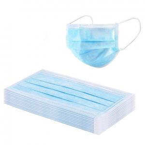 Blue Medical Disposable Face Mask Earloop 3 PLY Blue Anti Bacterial White