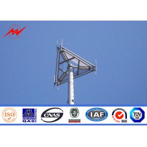 Steel Material Mono Pole Tower For Telecommunication With Its Drawing