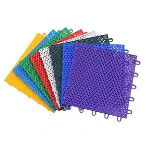 China Plastic Anti Slip Sport Court Tile Interlocking Garage Flooring Drain Tiles supplier