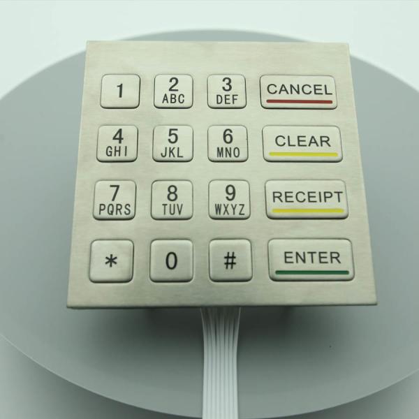 El teclado numérico del metal del control de acceso de SS304 IP65, 16 llaves funciona telclado numérico