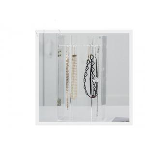 China 24 Hooks Tabletop Jewelry Organizer , Clear Acrylic Necklace Holder supplier