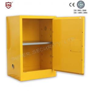 China Fire Resistant Yellow Safety Mobile Storage Cabinet , Flame Proof Cabinets 20 Gallon supplier