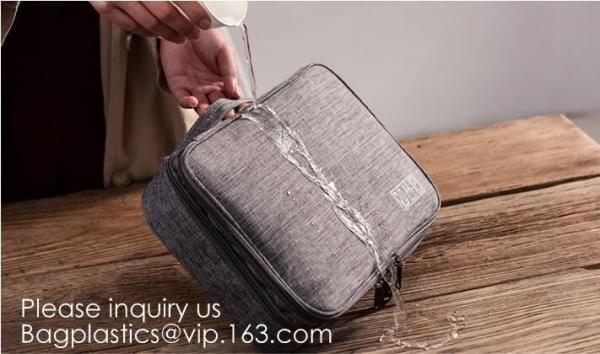 Trend Design Velvet Quilted Cosmetic Bag,Customized 2pcs Set Makeup Bag,