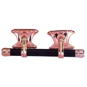 China Light Weight Casket Handle Hardware , Coffin Ornaments Swing Bar Antique Brass supplier