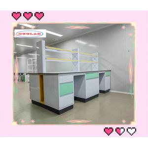 Wood Chemistry Lab Bench laboratory furniture & Fume Hood with Integrated Storage Drawers for Organization