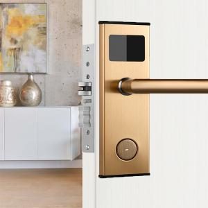 China Gold Color RFID Key Card Door Locks for Hotel Guesthouse Apartment supplier