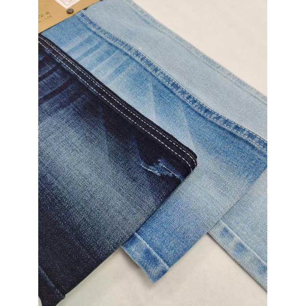 China 10.2oz 85% de algodón estilo Twill Tejido de denim de estiramiento débil con 190cm de ancho completo para jeans o abrigo de denim wholesale