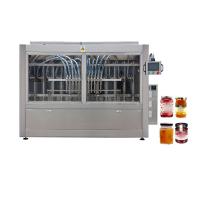 China Automatic High Speed Liquid Glass Jar Jam Paste Filling Machine With Heating Mixing System on sale
