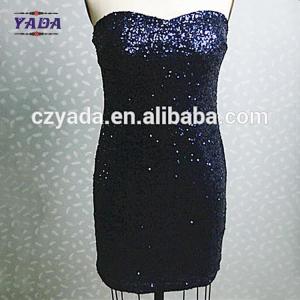 Latest sexy plus size club sequins fashion lady plain women office dress for sale