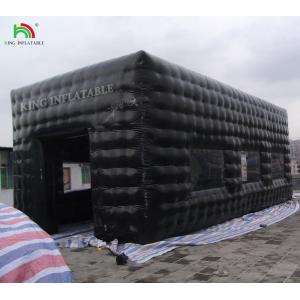 Event Black Pvc Portable Backyard Party House Inflatable Night Club LED Disco Light Inflatable Nightclub Cube Tent