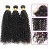 8A Real Peruvian Human Hair Extensions Kinky Curly , Peruvian Silky Straight