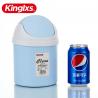 Open Top Mini Table Car Blue Kitchen Trash Can With Swing Lid