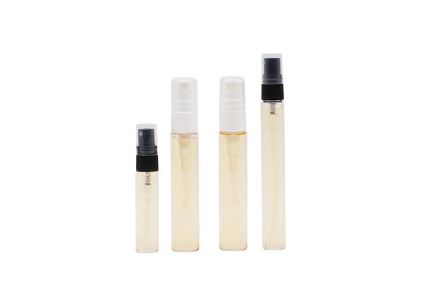 SGS 3ml Empty Perfume Tester Bottle Vial With Black Atomizer Spray Pump