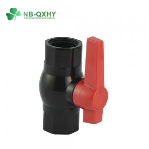 China Water Media 1/2-1 Inch Black PVC Octagonal Ball Valve with Threaded UV Protection supplier