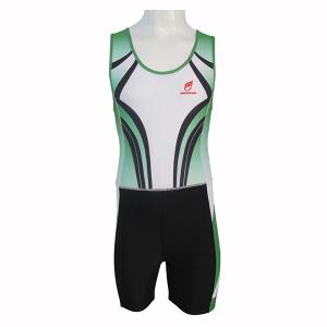 China Classic Hot Style Green Rowing Sportswear , Lycra Lycra Sports Clothing supplier