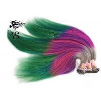 China Stunning Rainbow Turkey Colored Human Hair Extensions 100% Non Remy Human Hair on sale