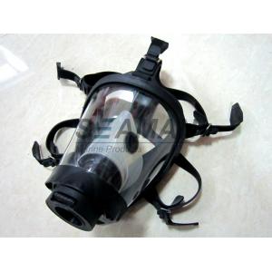 Silicone Rubber Cylindrical Full Face Mask Gas Mask For Breathing Apparatus